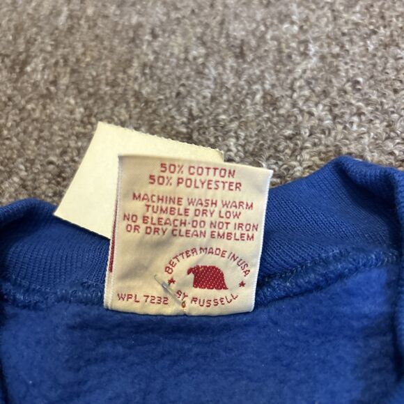 Russell Athletic Sweater Mens XL 80s Vintage Deadstock Made USA Blue Sweatshirt - Picture 9 of 11